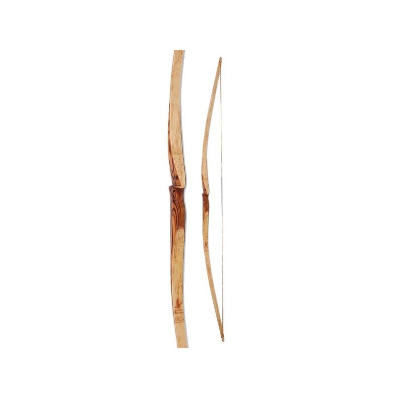 Center-Archery 100246-1012 : Falco Longbow Triumph Vintage Zebrano/Kurly Birch LH 68"-25nbr