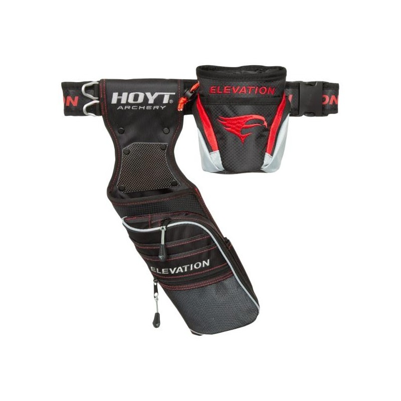 Center-Archery 120920-1012 : Elevation Quiver Field Package Nerve Hoyt RH Black/ Red