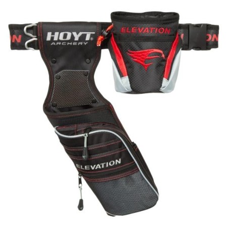 Center-Archery 120920-1012 : Elevation Quiver Field Package Nerve Hoyt RH Black/ Red