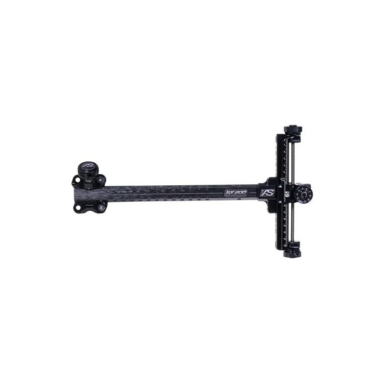 Center-Archery 121248-1012 : Arc Systeme Sight Recurve Carbon SX200 9" with SX1D Head RH Round Eyepiece Black