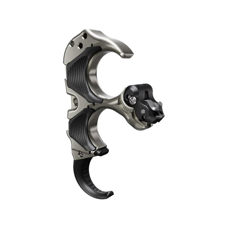 Center-Archery 121428-1012 : TRU Ball Release Aileron HBC Flex 3 Finger Quick Silver Brass Medium